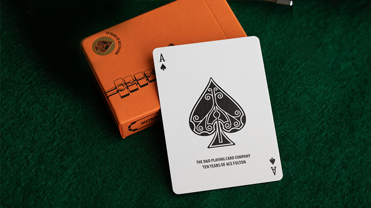 ACE FULTON'S 10 YEAR Anniversary Sunset Orange Playing Cards