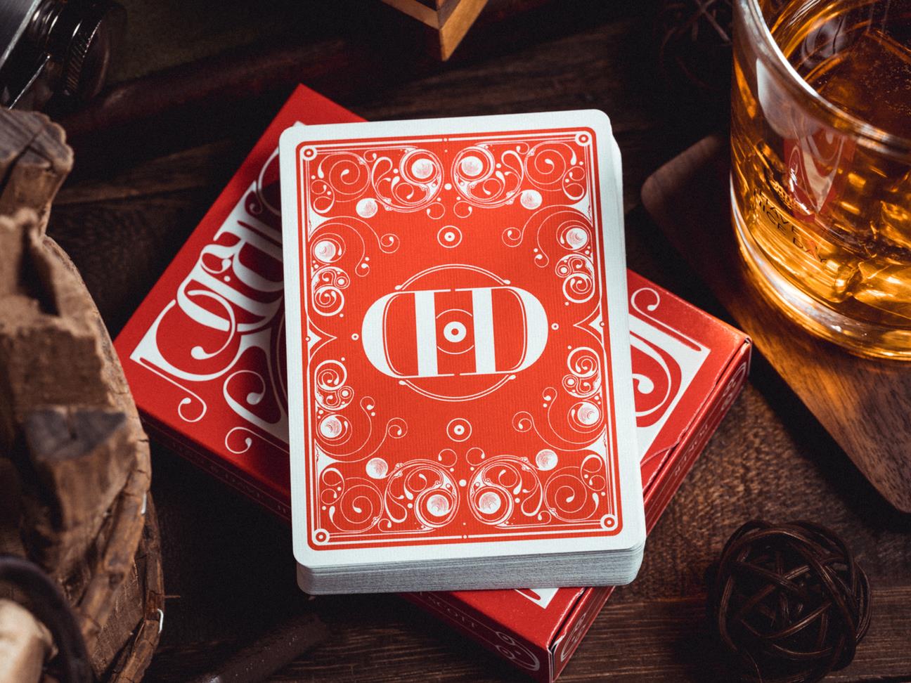 Smoke & Mirrors V8, Red (Standard) Edition Playing Cards by Dan & Dave