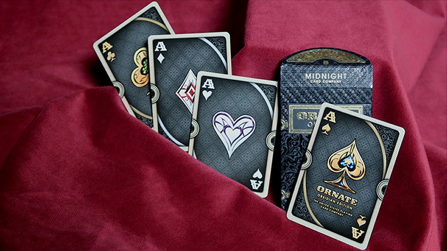 Ornate Obsidian Shadow Playing Cards