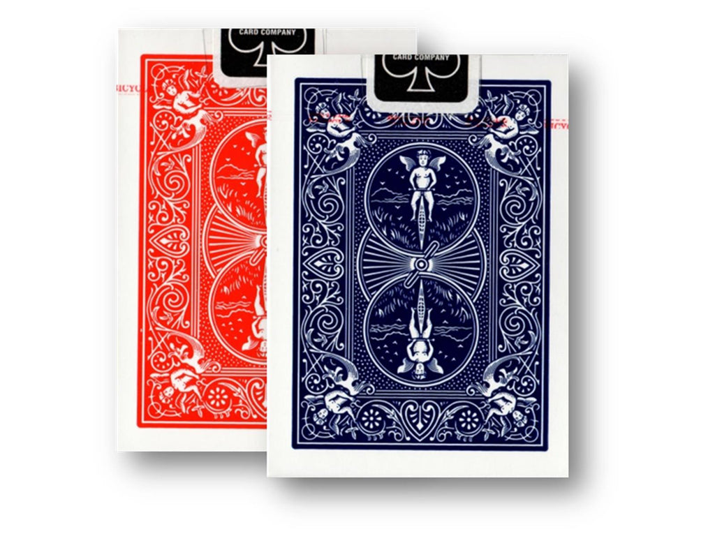 2 Decks (1 x rot / 1 x blau ) Bicycle 807 Rider Back Poker Karten - Old Tuck Case