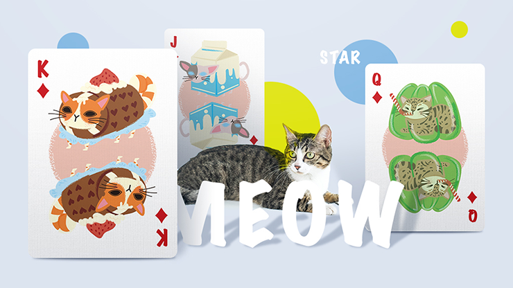 Meow Star (Knitted Sweater) Playing Cards by Bocopo