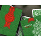 Paisley Metallic Green Christmas Playing Cards by Dutch Card House Company