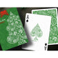 Paisley Metallic Green Christmas Playing Cards by Dutch Card House Company