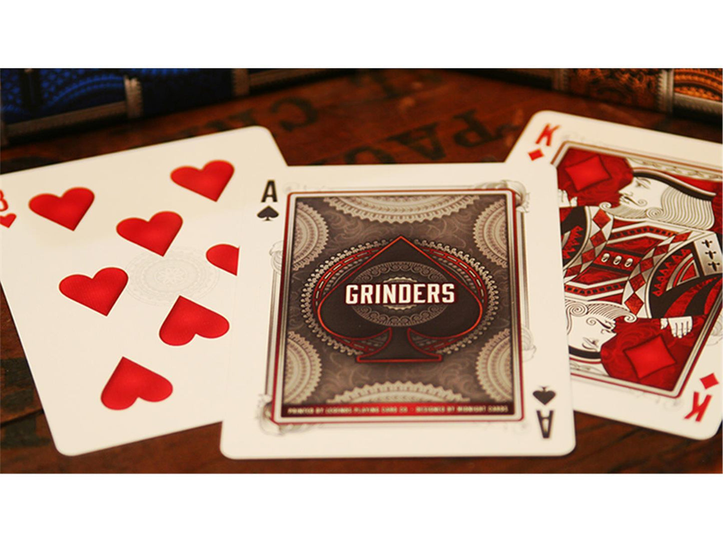 Blue Grinders Playing Cards by Midnight Cards