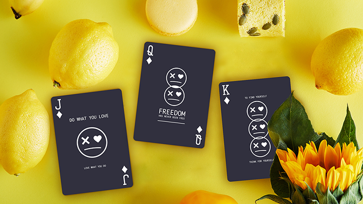 Blue Keep Smiling Keep Smiling Blue V2 Playing Cards by Bocopo – Spielkartenshop.com