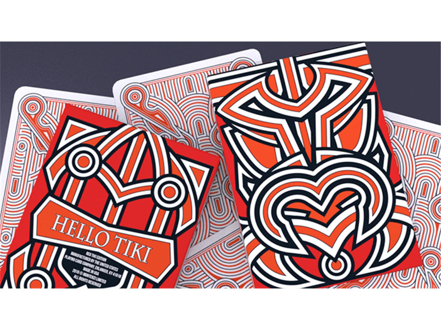 Hello Tiki (Red) Playing Cards