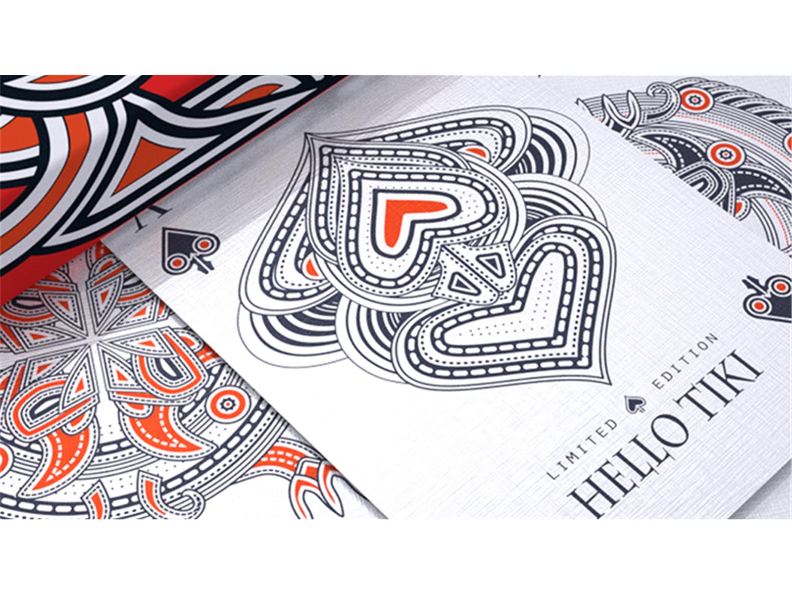 Hello Tiki (Red) Playing Cards