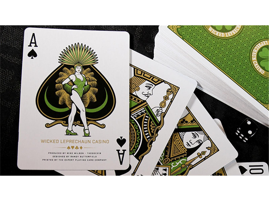 Slot Playing Cards (Wicked Leprechaun Edition) by Midnight Cards