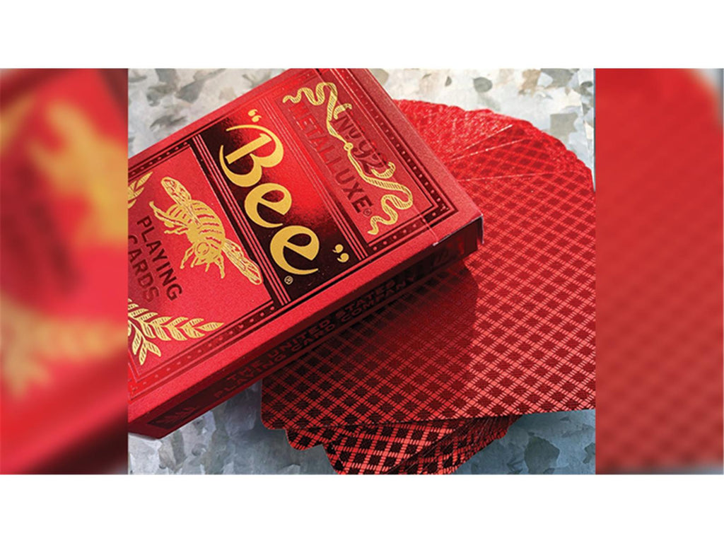 Bee Red MetalLuxe Playing Cards by US Playing Card