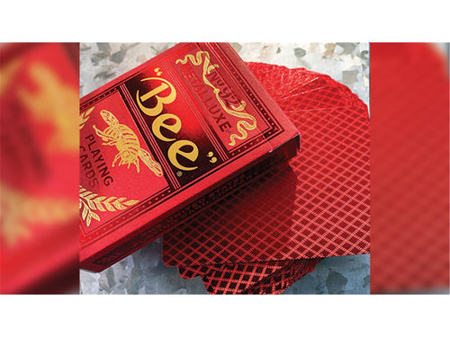 Bee Red MetalLuxe Playing Cards by US Playing Card