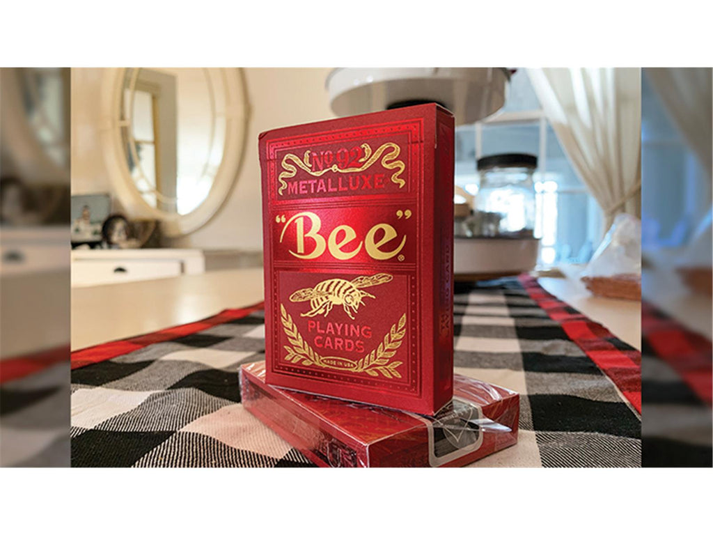 Bee Red MetalLuxe Playing Cards by US Playing Card