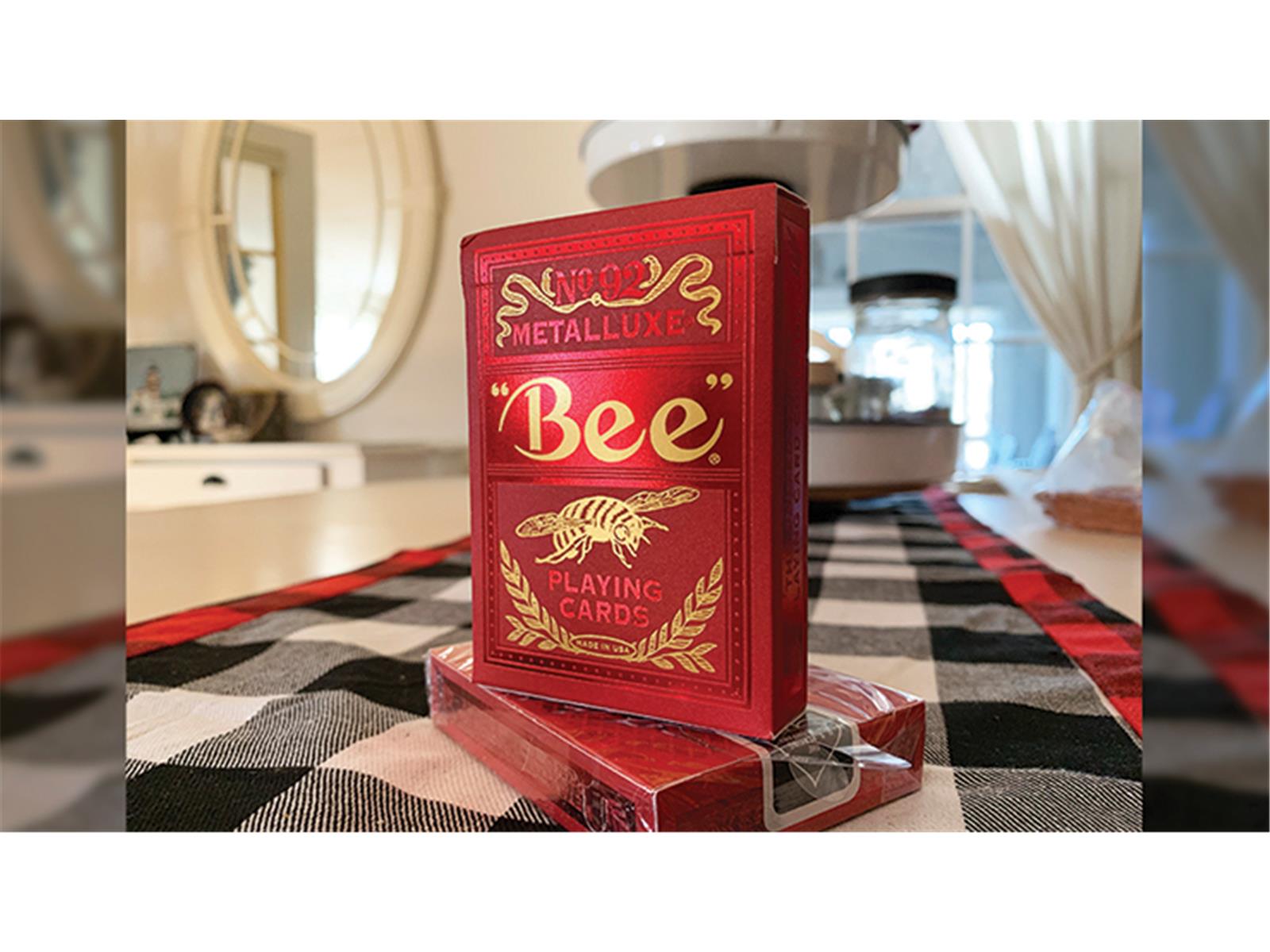 Bee Red MetalLuxe Playing Cards by US Playing Card