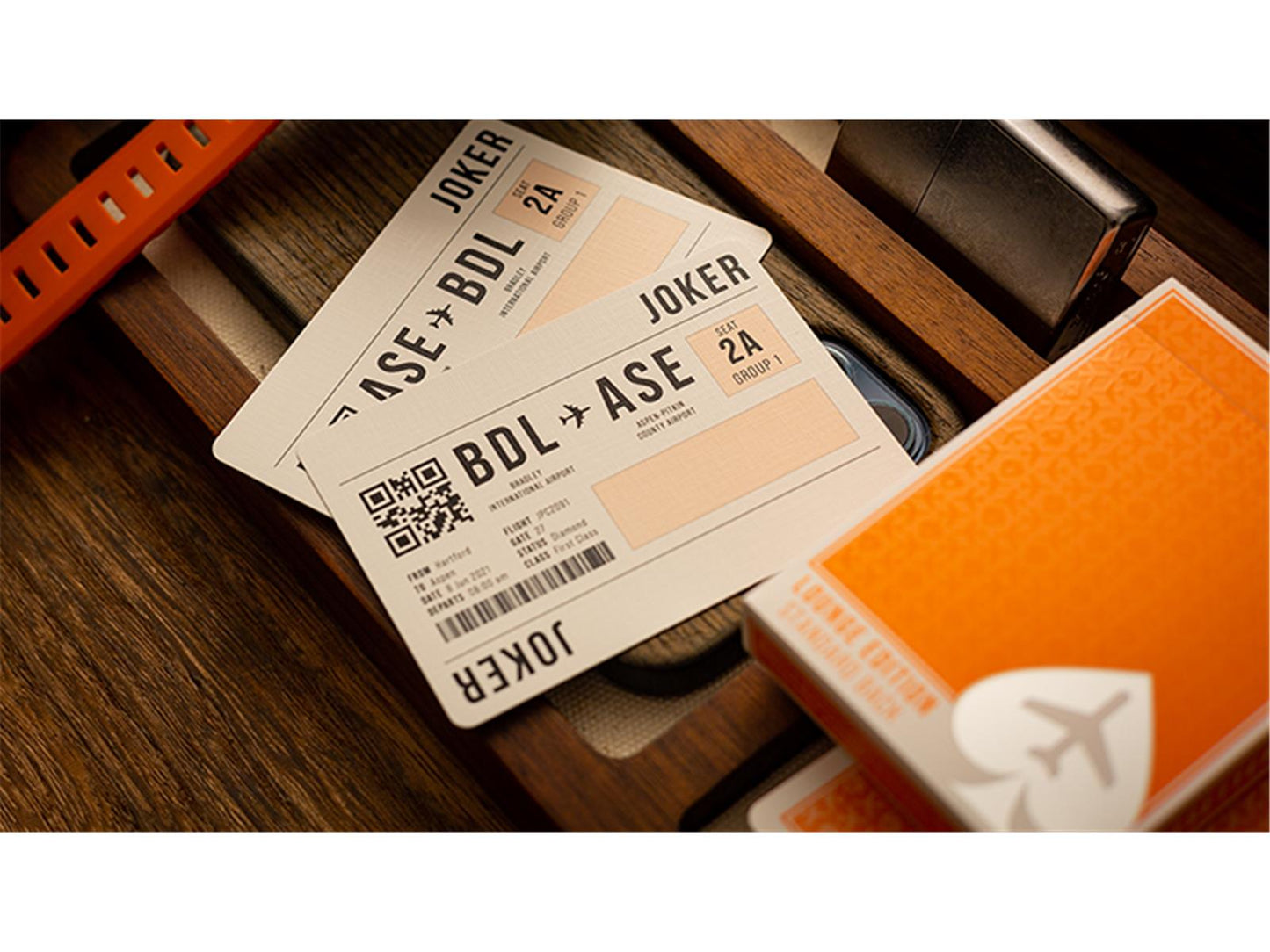 Lounge Edition in Hangar (Orange) by Jetsetter Playing Cards