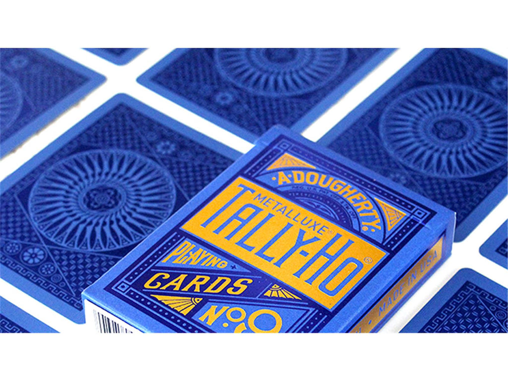 Tally Ho Blue (Circle) MetalLuxe Playing Cards by US Playing Cards