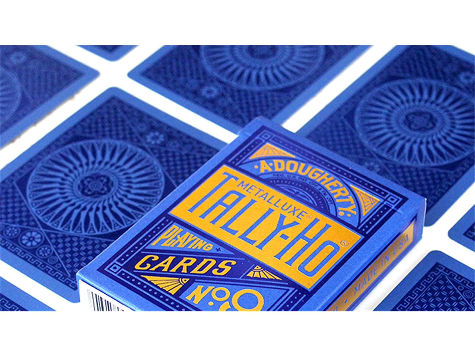 Tally Ho Blue (Circle) MetalLuxe Playing Cards by US Playing Cards