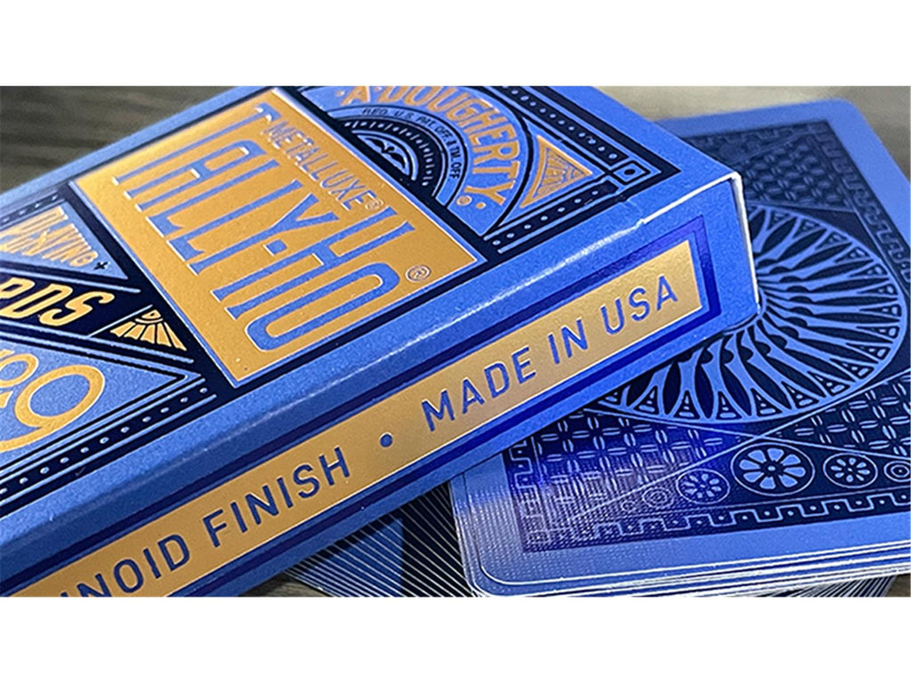 Tally Ho Blue (Circle) MetalLuxe Playing Cards by US Playing Cards