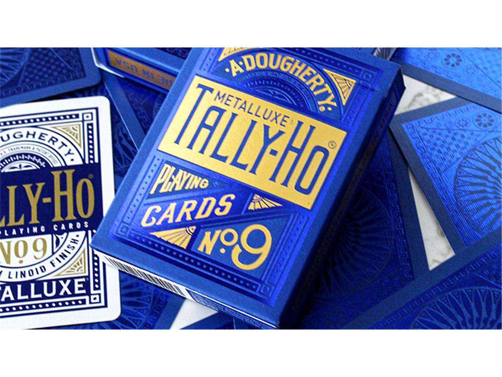 Tally Ho Blue (Circle) MetalLuxe Playing Cards by US Playing Cards