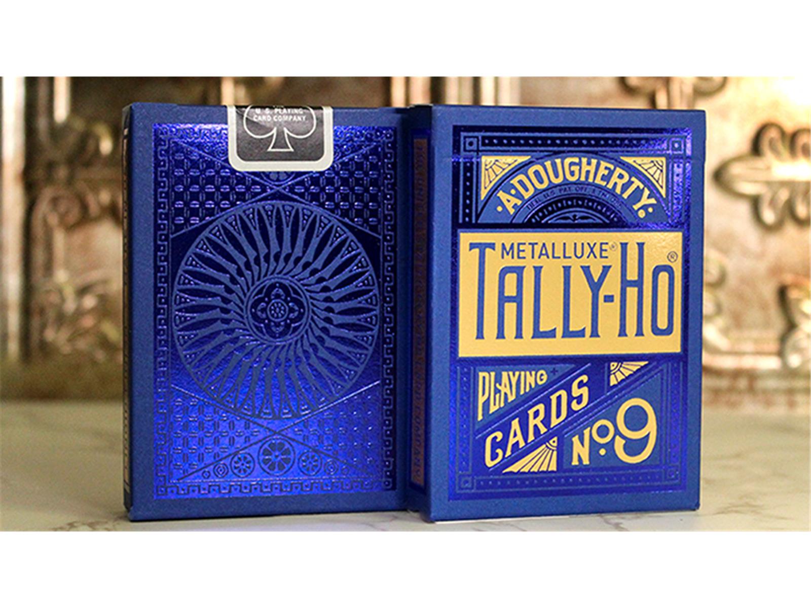 Tally Ho Blue (Circle) MetalLuxe Playing Cards by US Playing Cards