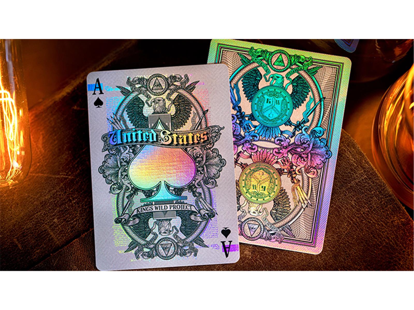 Holographic Legal Tender Playing Cards by Kings Wild