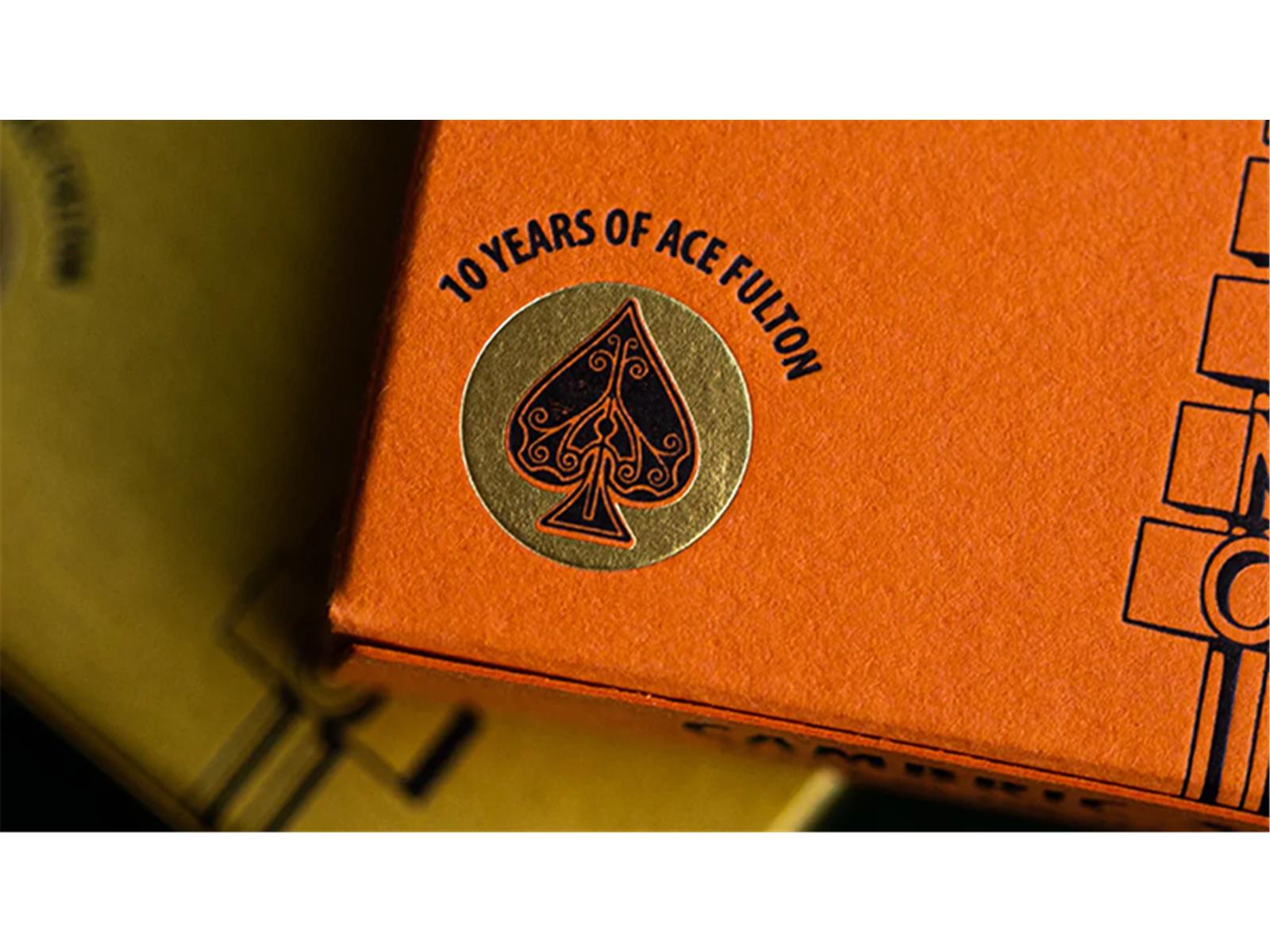 ACE FULTON'S 10 YEAR Anniversary Sunset Orange Playing Cards