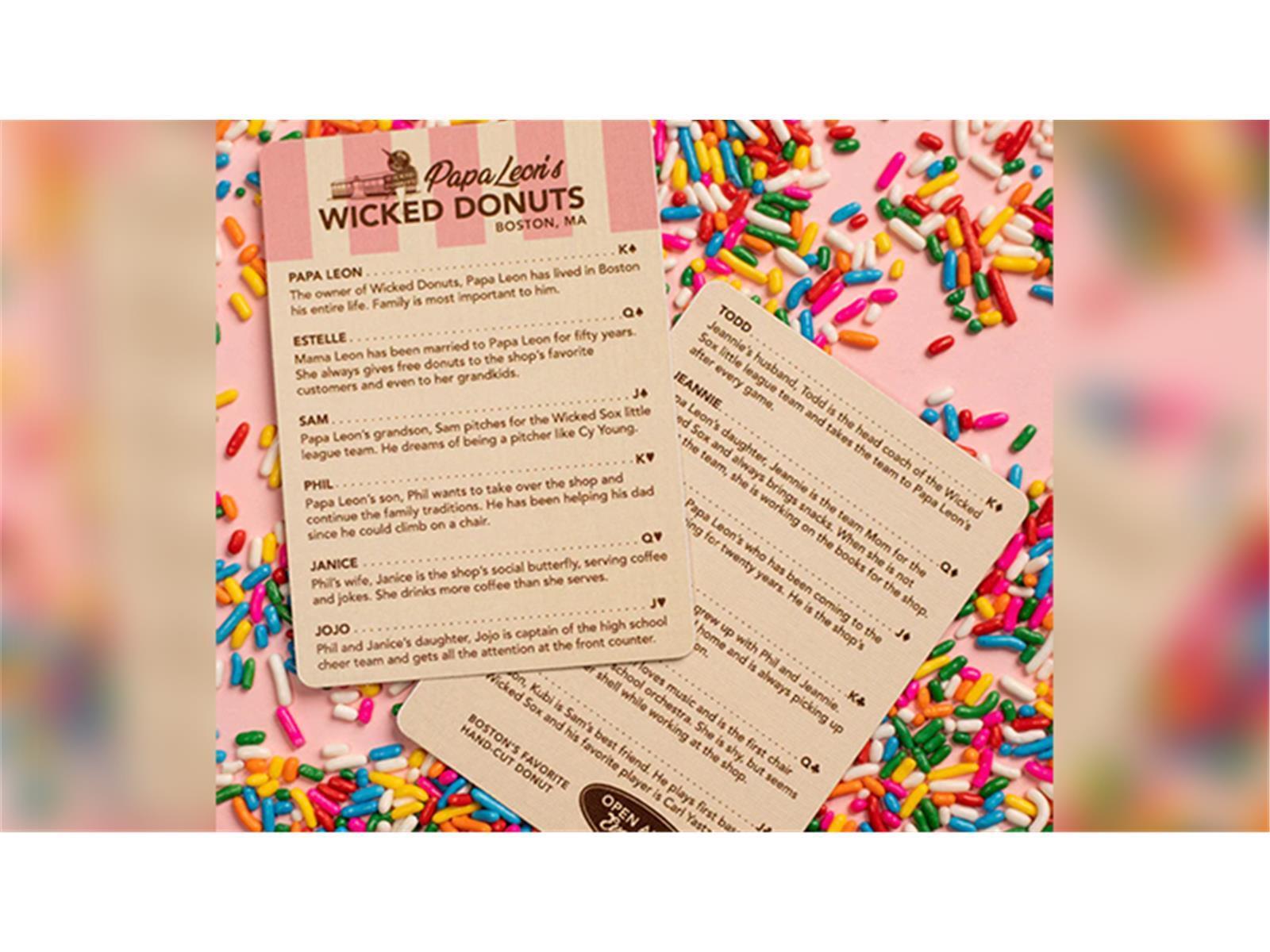 Papa Leon's Wicked Donuts (Strawberry) Playing Cards by Wounded Corner and Cam Toner