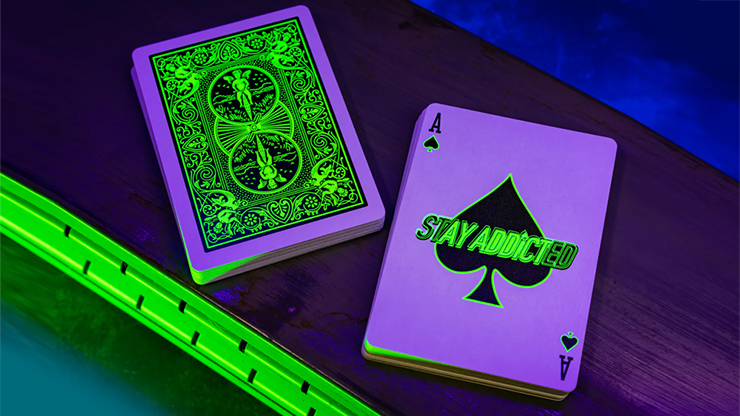 Bicycle Neon Rider Back Green - GLO Playing Cards