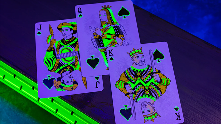 Bicycle Neon Rider Back Green - GLO Playing Cards