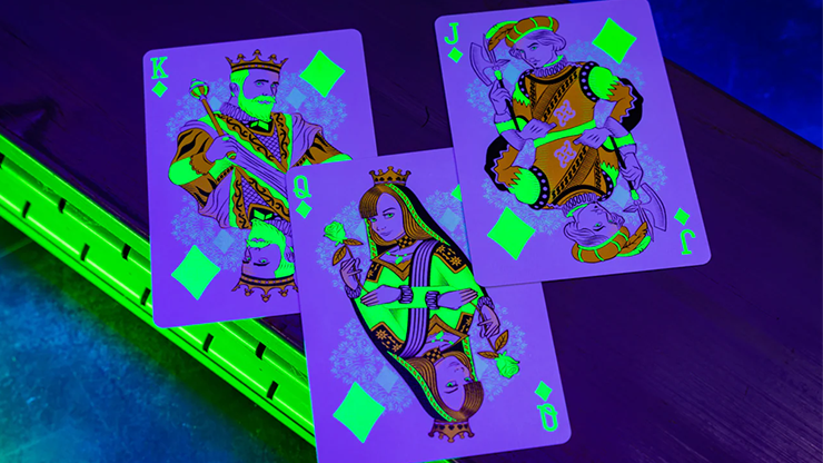 Bicycle Neon Rider Back Green - GLO Playing Cards