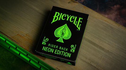 Bicycle Neon Rider Back Green - GLO Playing Cards