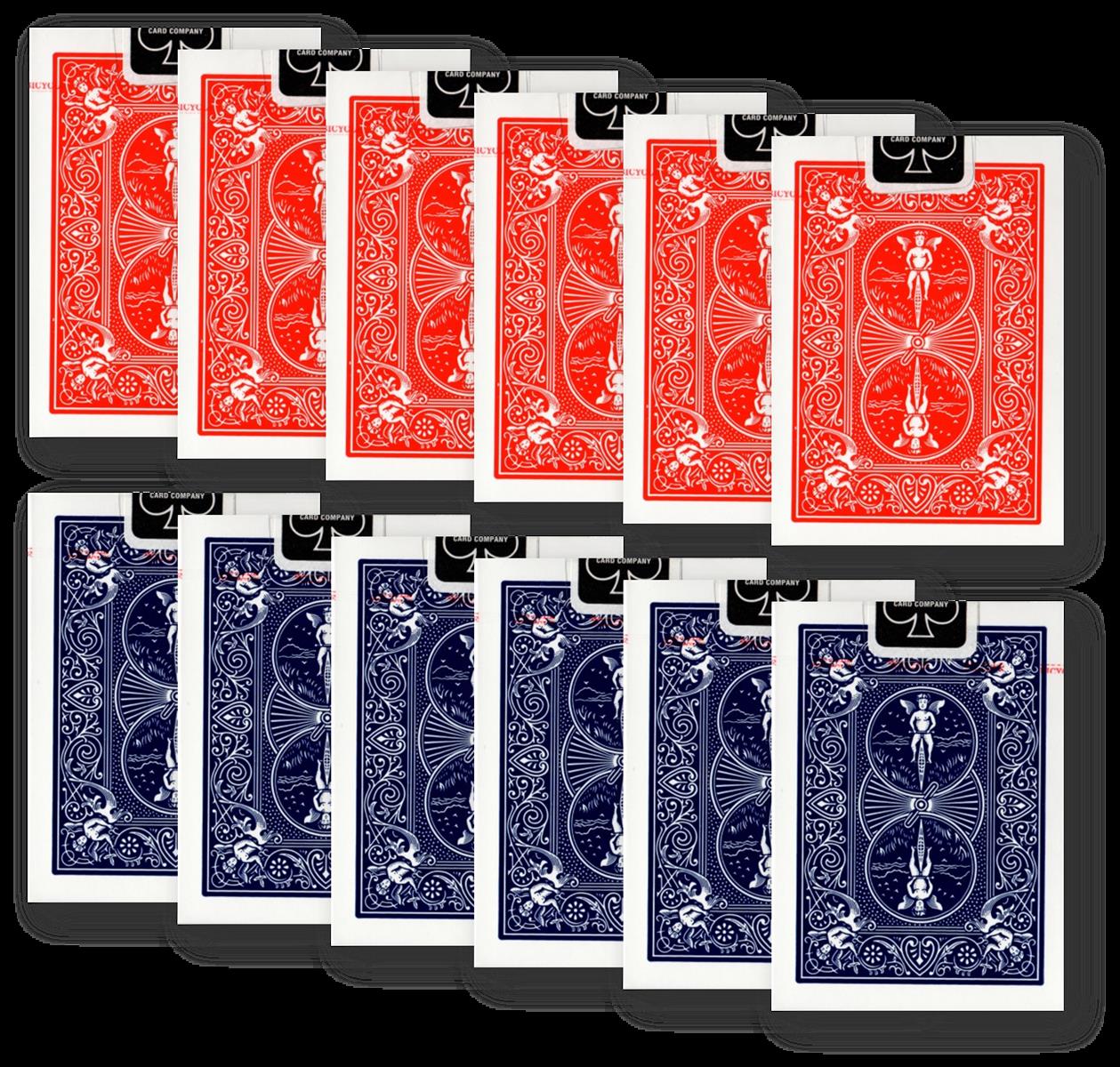 12 x Bicycle 807 Rider Back Poker Karten - Old Tuck Case 808