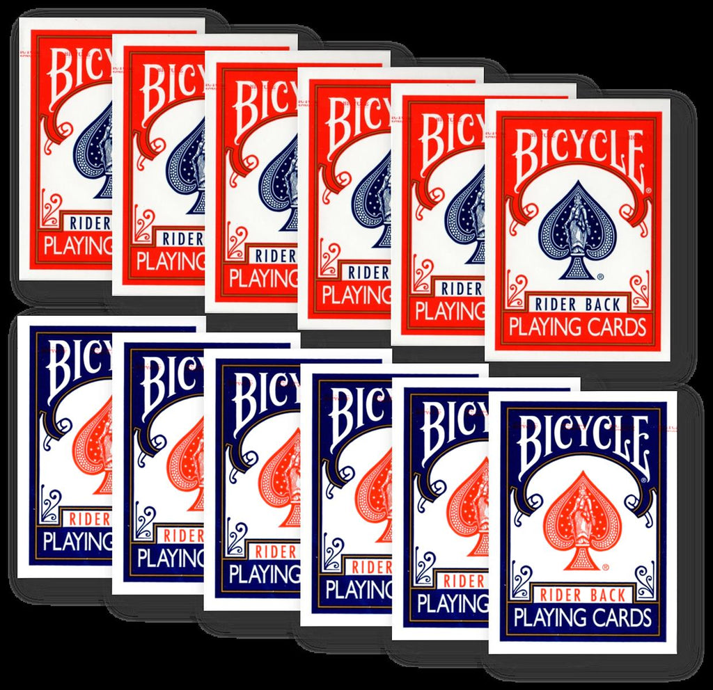 12 x Bicycle 807 Rider Back Poker Karten - Old Tuck Case 808