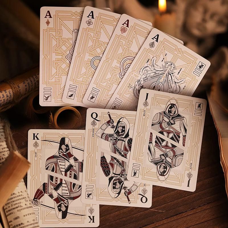 Assassin\'s Creed Legacy Playing Cards - White Hidden Blade Edition
