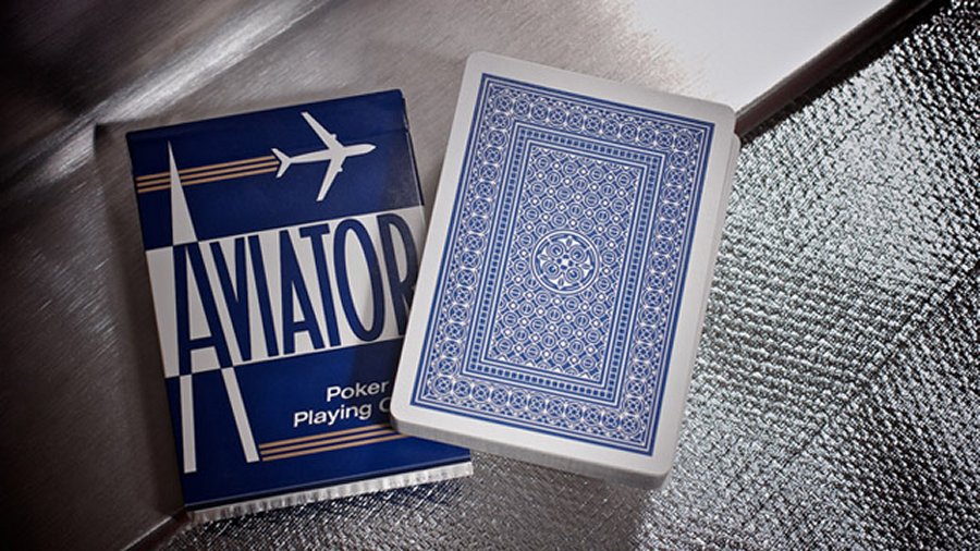 AVIATOR Deck Poker Size BLAU