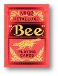 Bee Red MetalLuxe Playing Cards by US Playing Card