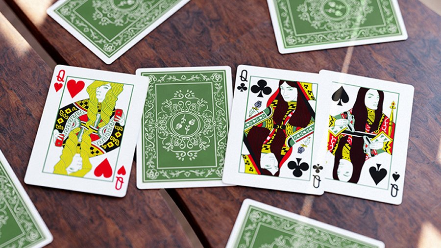 Black Roses Immergrün Playing Cards