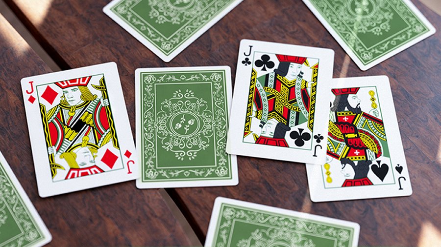 Black Roses Immergrün Playing Cards