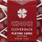 Choice Cloverback (Red) Playing Cards