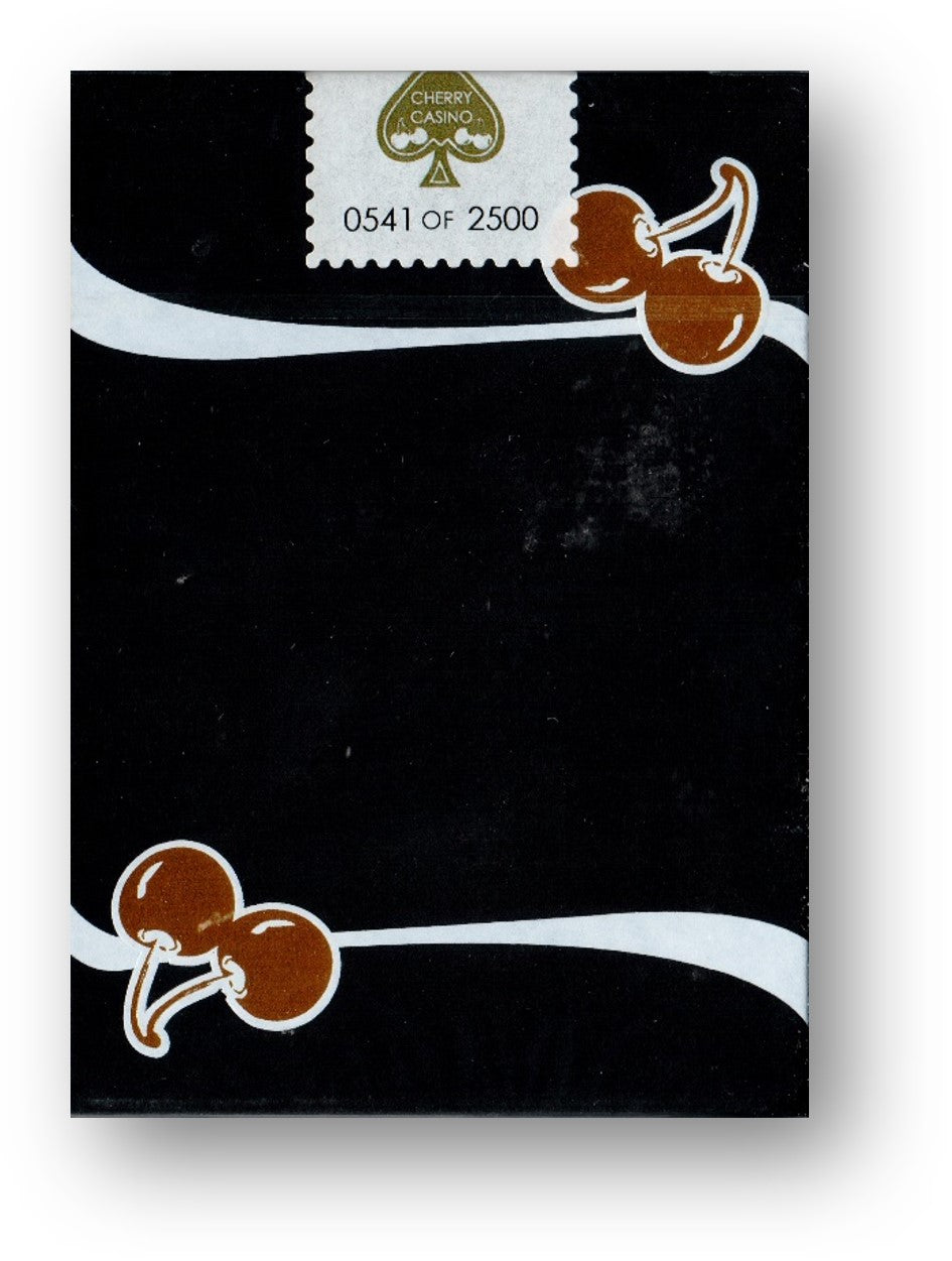Limited Edition Cherry Casino (Monte Carlo Black and Gold) Numbered Seals Playing Cards