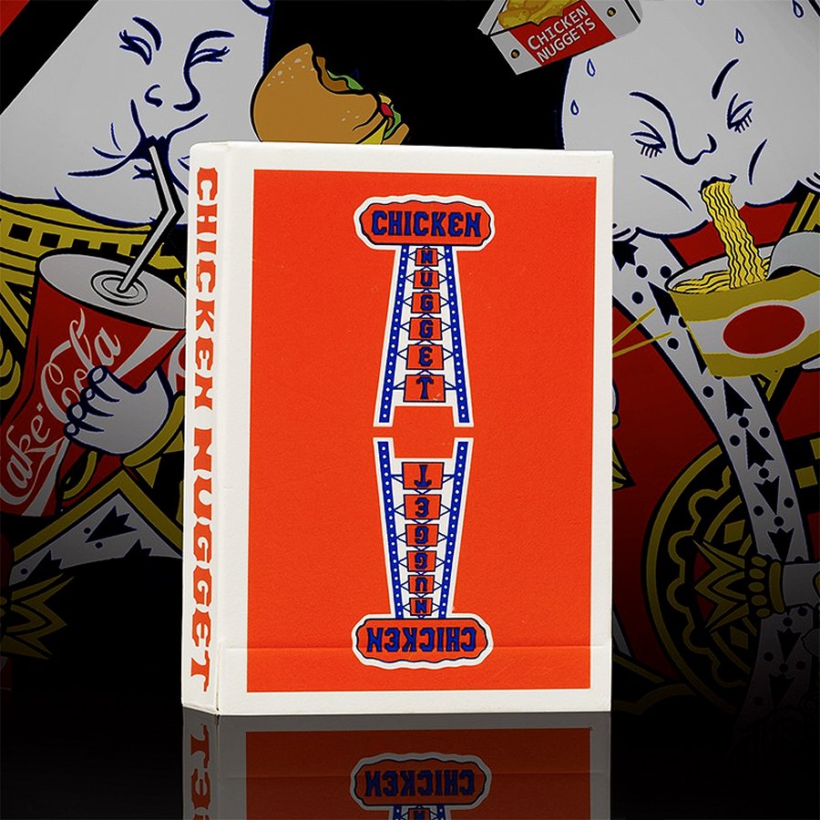 Chicken Nugget Playing Cards (RED) Limited Edition Deck by Hanson Chien