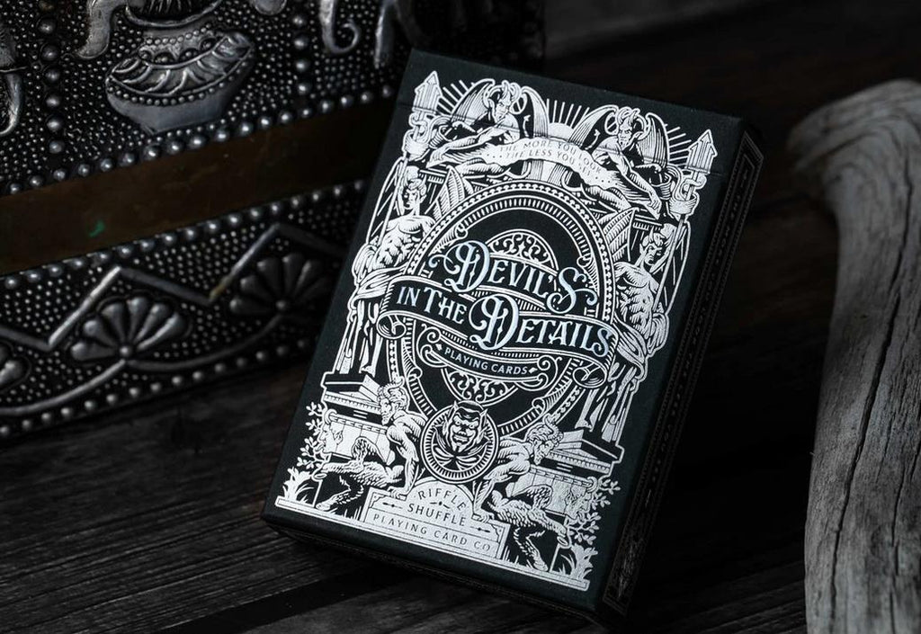 Devil's in the Details Sinful Silver Playing Cards by Riffle Shuffle