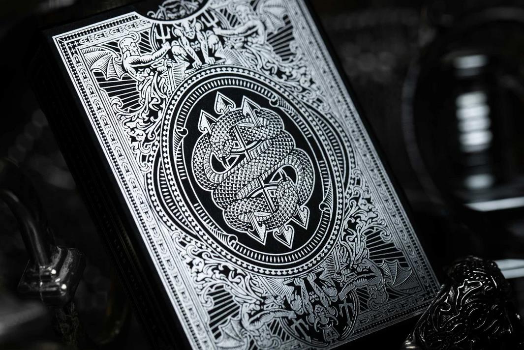 Devil's in the Details Sinful Silver Playing Cards by Riffle Shuffle