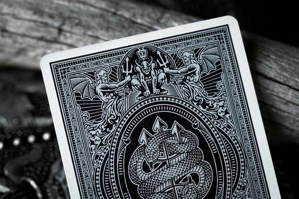 Devil's in the Details Sinful Silver Playing Cards by Riffle Shuffle
