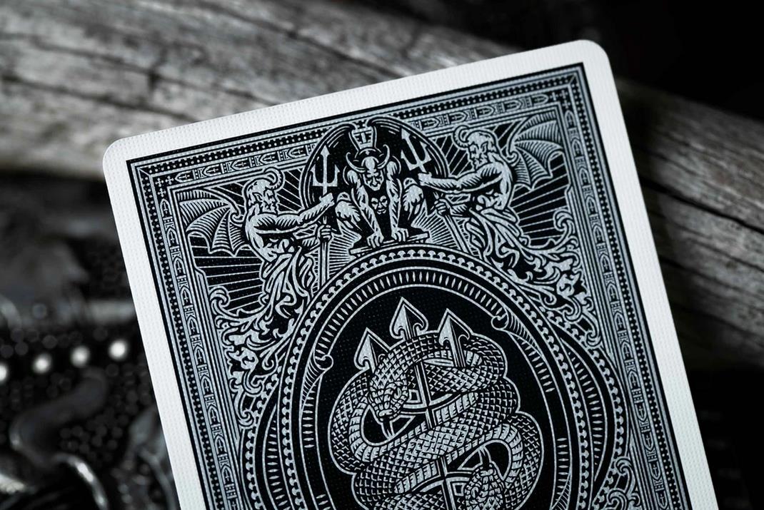 Devil's in the Details Sinful Silver Playing Cards by Riffle Shuffle