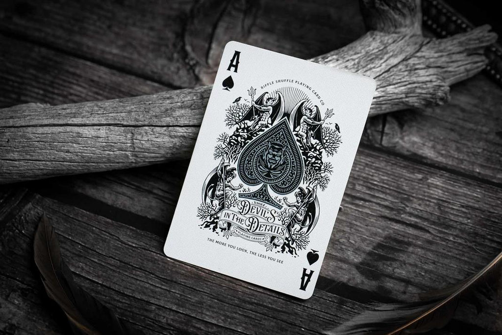 Devil's in the Details Sinful Silver Playing Cards by Riffle Shuffle