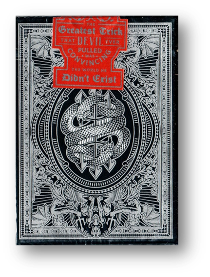 Devil's in the Details Sinful Silver Playing Cards by Riffle Shuffle