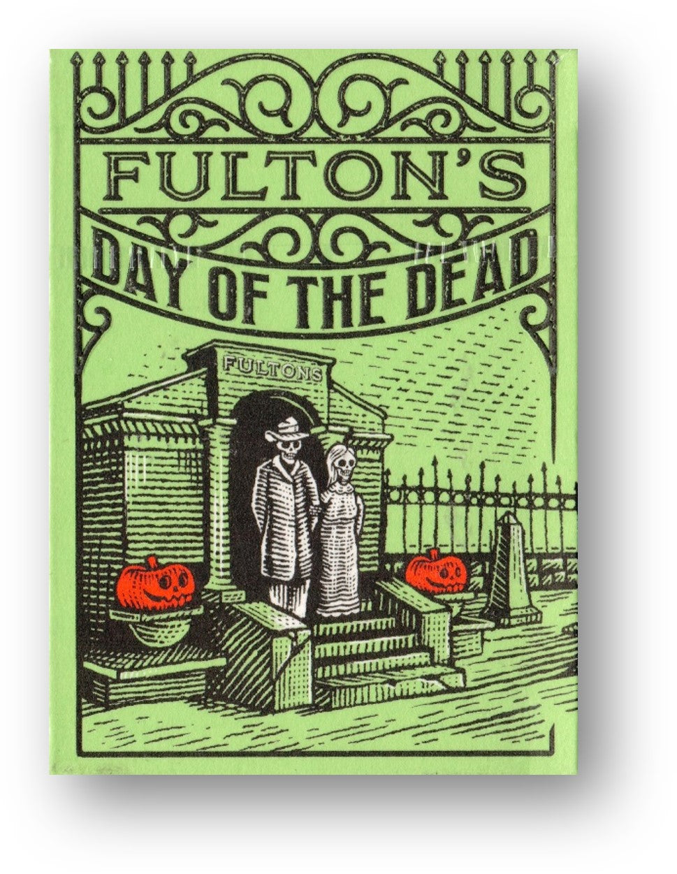 FULTON'S Day Of The Dead Green Edition Playing Cards