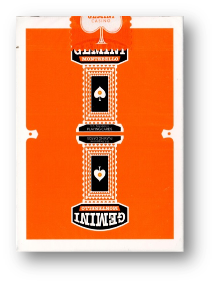 Gemini Casino Playing Cards - Orange