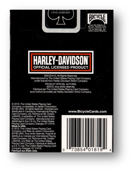 Harley Davidson Oil Playing Cards By USPCC