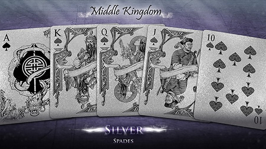 Middle Kingdom (Silver) Playing Cards Printed by US Playing Card Co