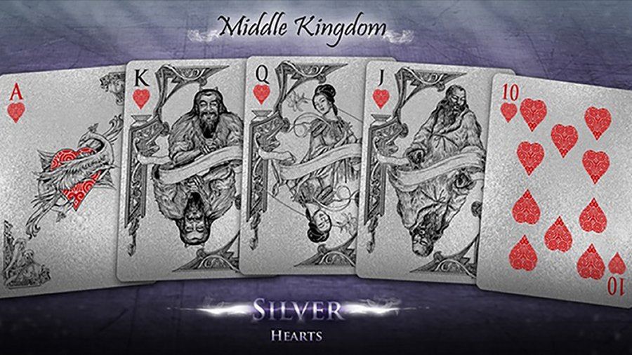 Middle Kingdom (Silver) Playing Cards Printed by US Playing Card Co